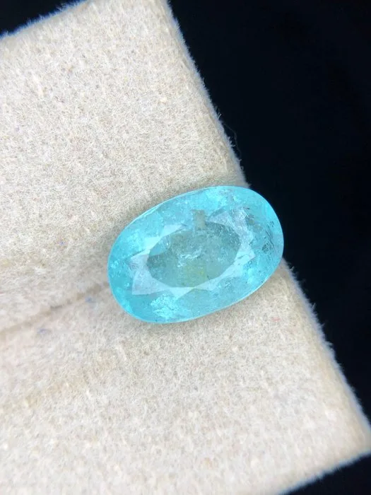 1 pcs Blue Tourmaline paraiba - 3.06 ct - International Colored Gemstone Association (ICA GemLab) - Best Paraiba piece #1313
