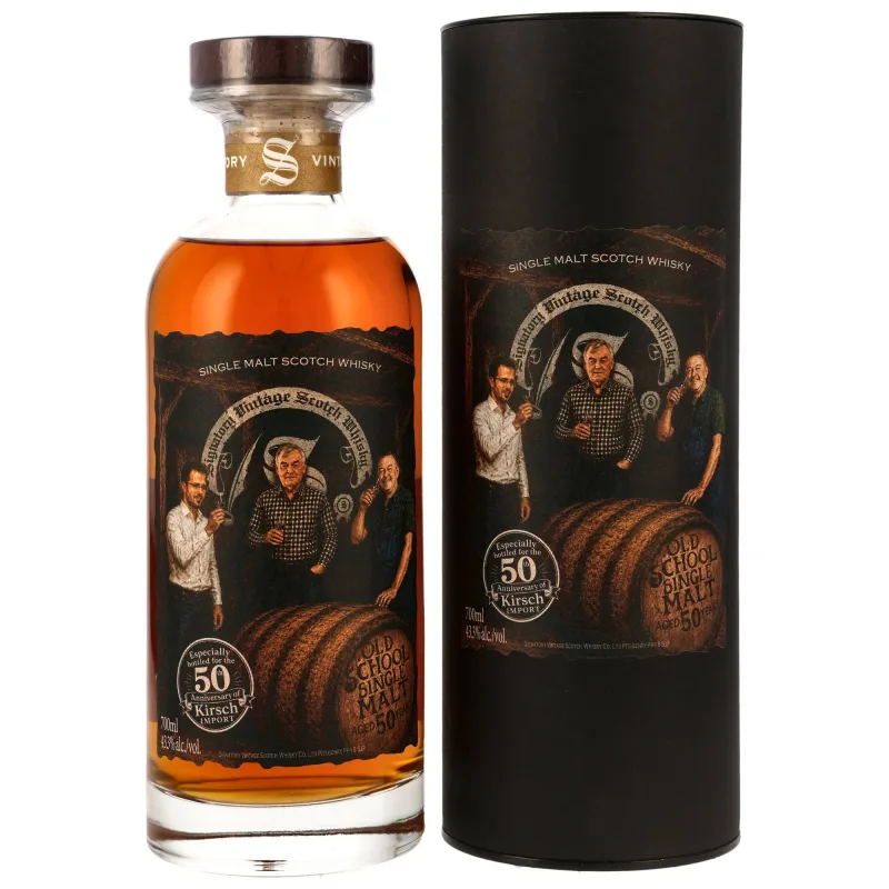Old School Single Malt 50 Year Old - Signatory Vintage 50th Anniversary (70cl)