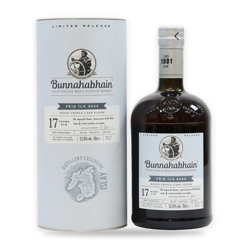 Bunnahabhain – 17 Year Old Mòine Triple Cask Finish - Fèis Ìle 2023