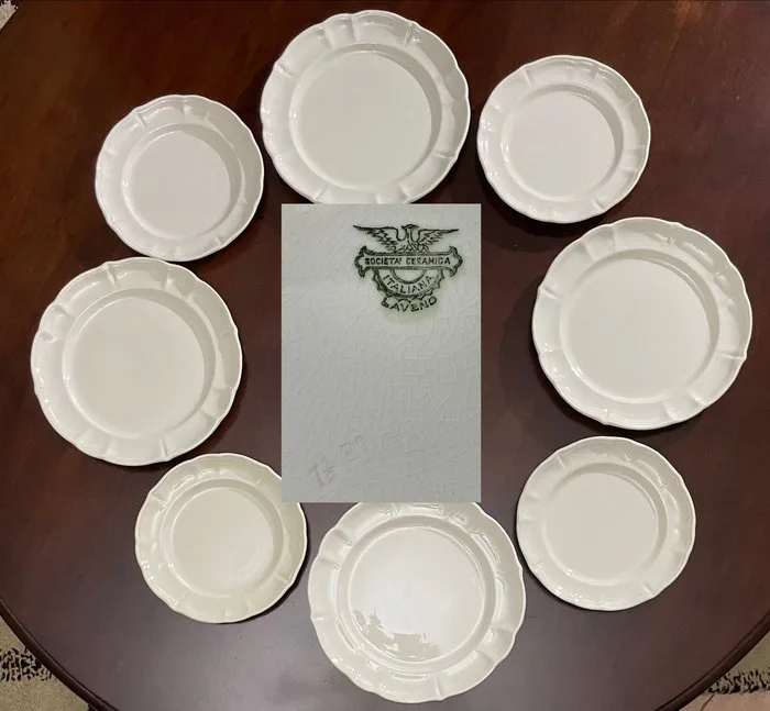 Società Ceramica Italiana Laveno - 1930 - Servito per cena - Ottimi - Dish (8) - Ceramic