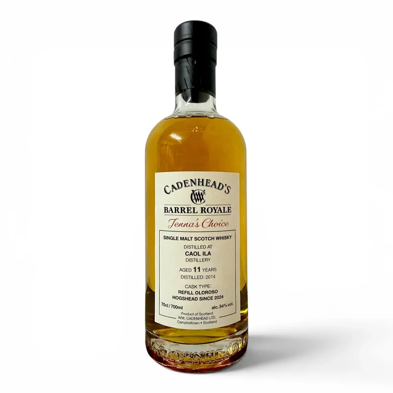 Caol Ila – 11 Year Old 2014 Cadenhead's Barrel Royale Single Oloroso Hogshead Finished Jenna's Choice Malts Festival Exclusive Islay Single Malt Scotch Whisky (2026) (70cl, 54%)
