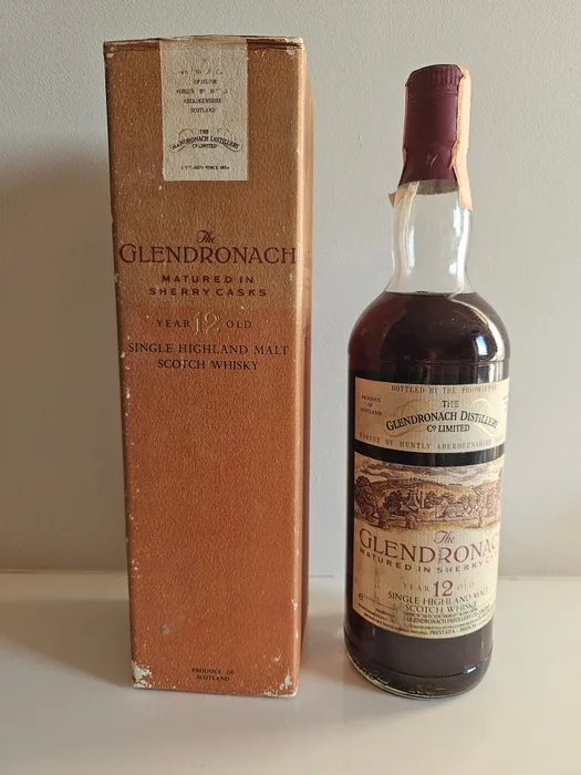 Glendronach 12 years old Matured in Sherry Casks - Previ Import - b. 1980s - 75cl