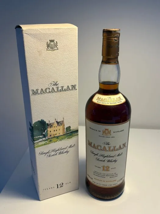 Macallan 12 years old Duty Free Sales - b. 1990s - 1 Litre