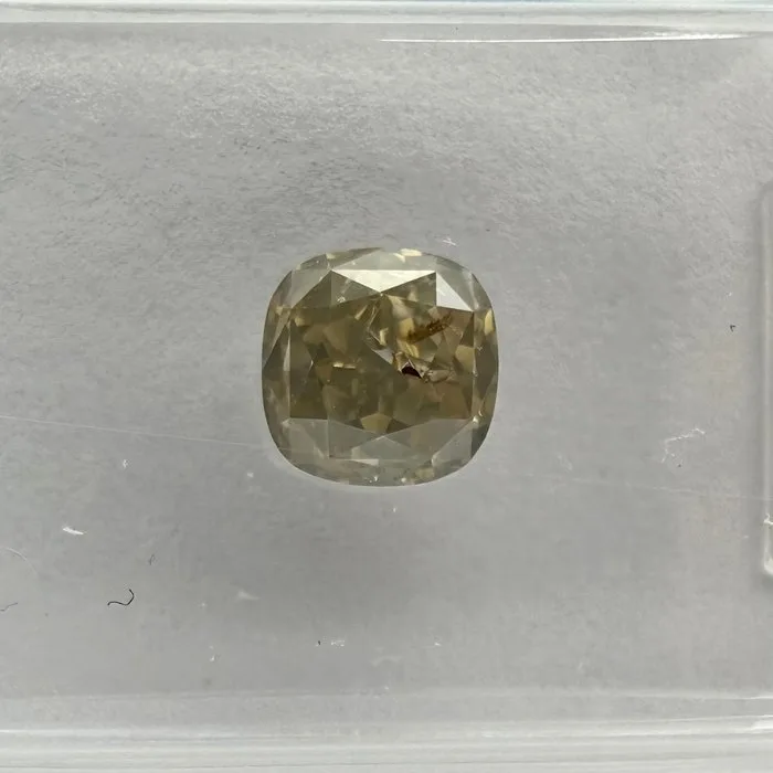 1 pcs Diamond (Natural coloured) - 1.10 ct - Square - Fancy Brownish, Greyish Yellow - SI2 - International Gemological Institute (IGI)