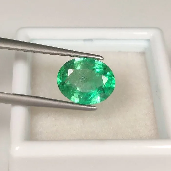 1 pcs Green Emerald - 2.59 ct - International Gemological Institute (IGI) - Minor