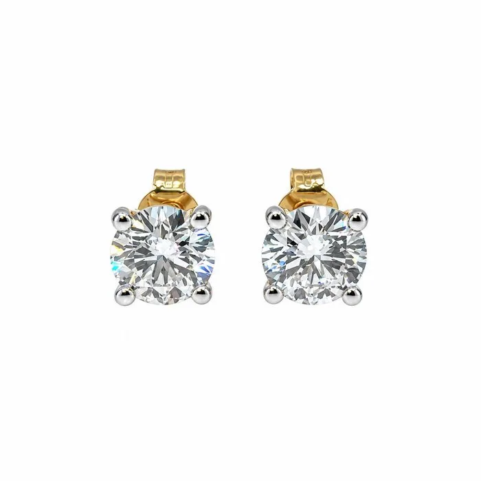 Earrings - 14 kt. Yellow gold - 2.17ct. tw. Diamond (Lab-grown)