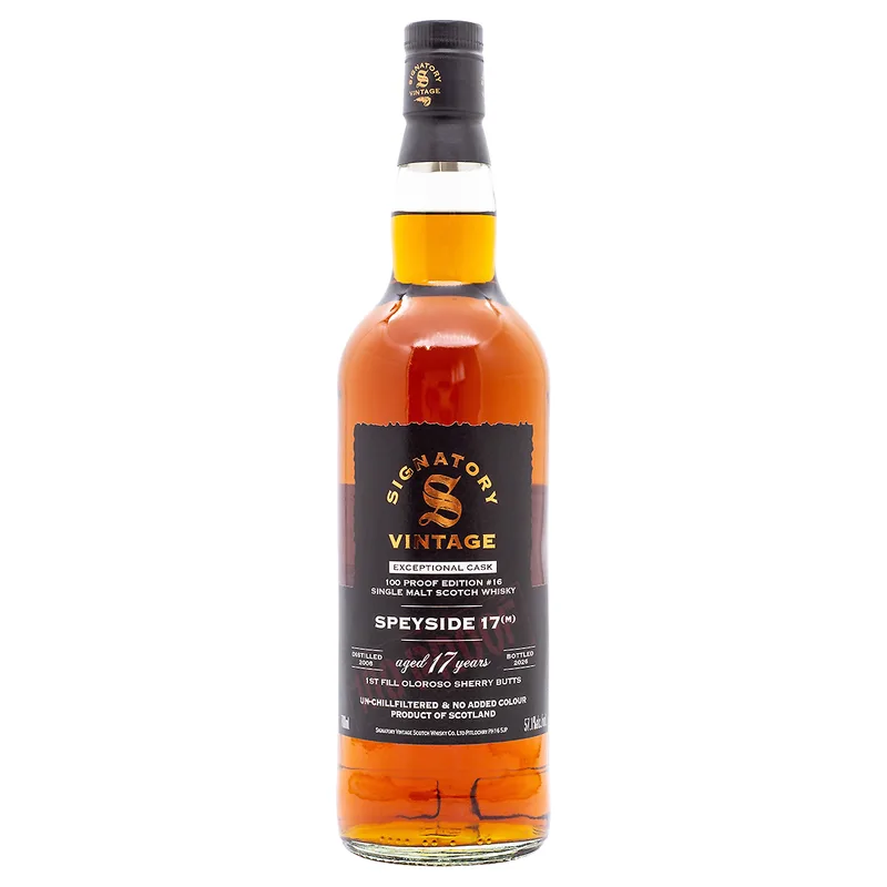 Signatory Vintage Speyside (M) Aged 17 Years 2008/2026 Exceptional Cask 100 Proof Edition #16 (70cl, 57.1%)