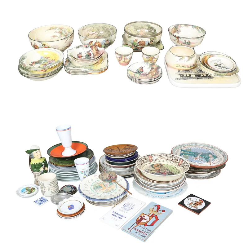 A Collection of Royal Doulton Under the Greenwood Tree Dinner Ware, Together Other Archery Ceramics (Qty)