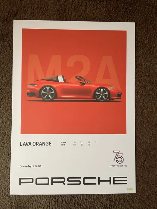 ORIGINAL poster 911 Targa 4S - Porsche - NO ENVIO A CANARIAS