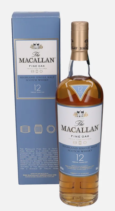 Macallan – 12 Year Old Fine Oak Triple Cask Matured (70cl, 40%)