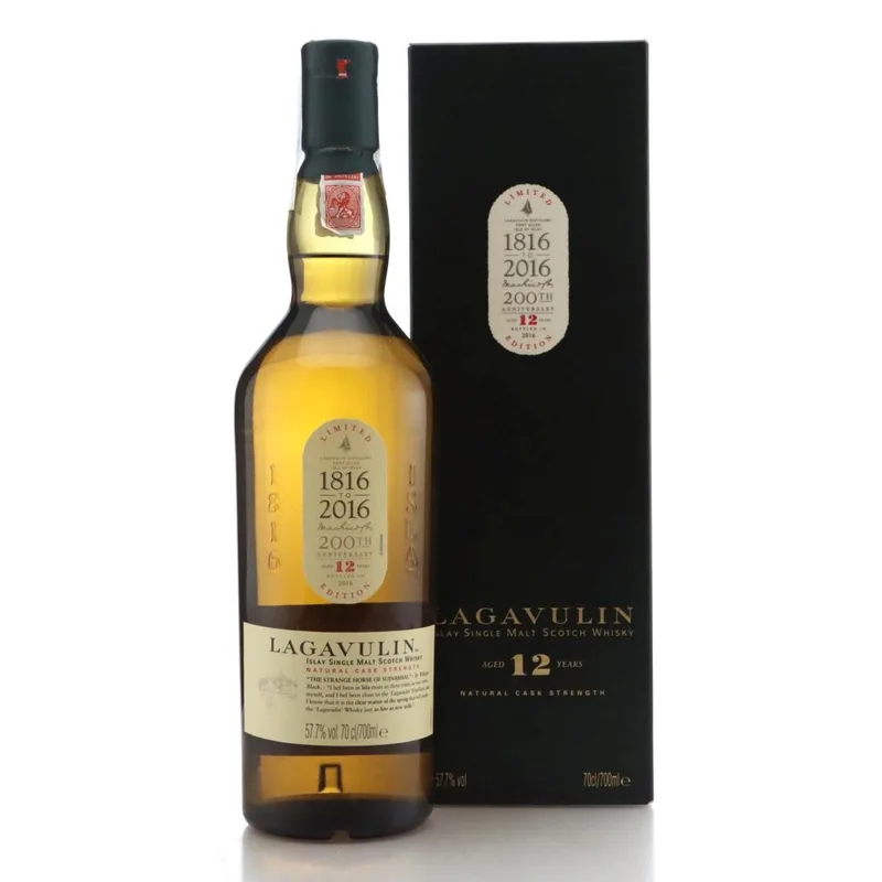 Lagavulin – 12 Year Old Natural Cask Strength 200th Anniversary (70cl, 57.70%)