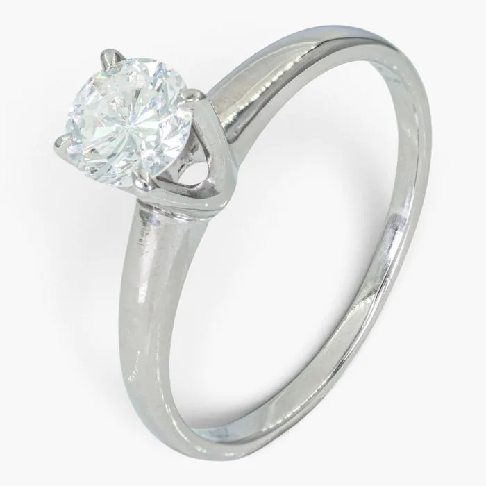 Ring - 14 kt. HRD, White gold - 0.50ct. tw. Diamond (Natural)