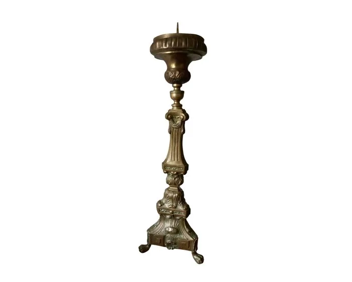 Candleholder - Copper - Large church candlestick - 88 cm - 2.8 kg