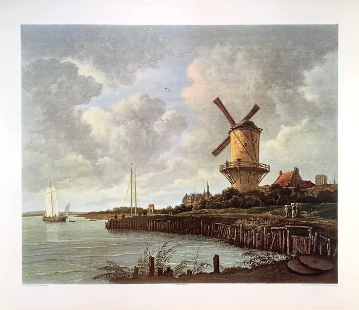 Jacob van Ruisdael - Die Mühle von Wijk - Lichtdruck Collotype - 100x85 cm - Netherlands - 1960s