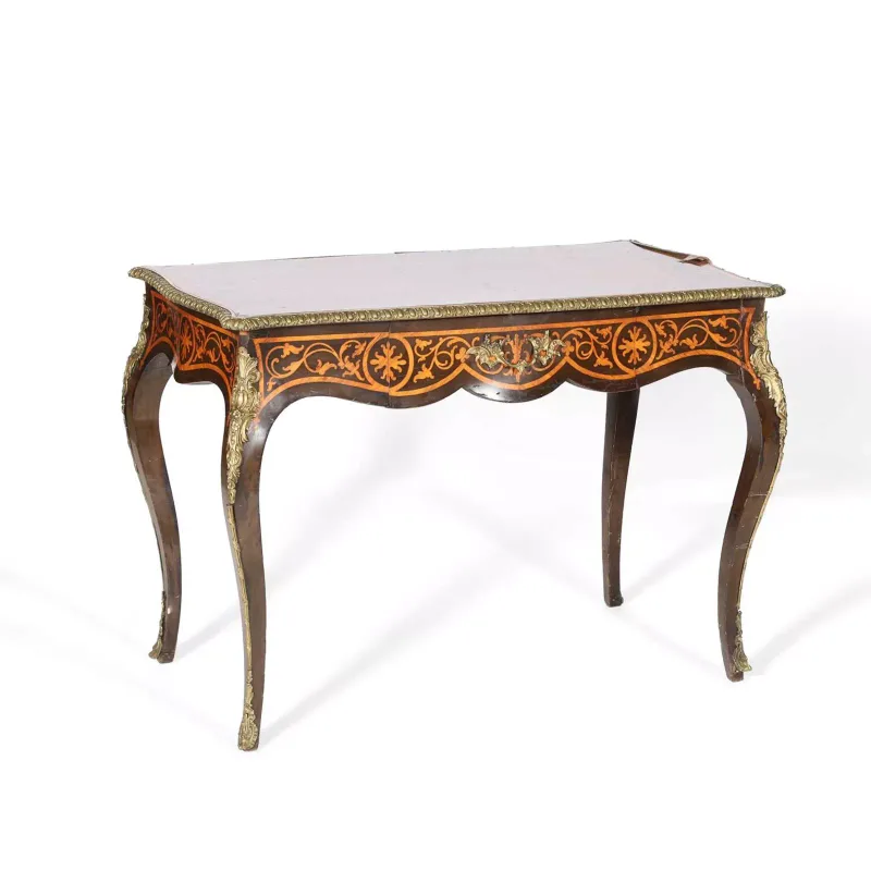 A Louis XV Style Marquetry and Gilt Metal Mounted Centre Table 19th Century