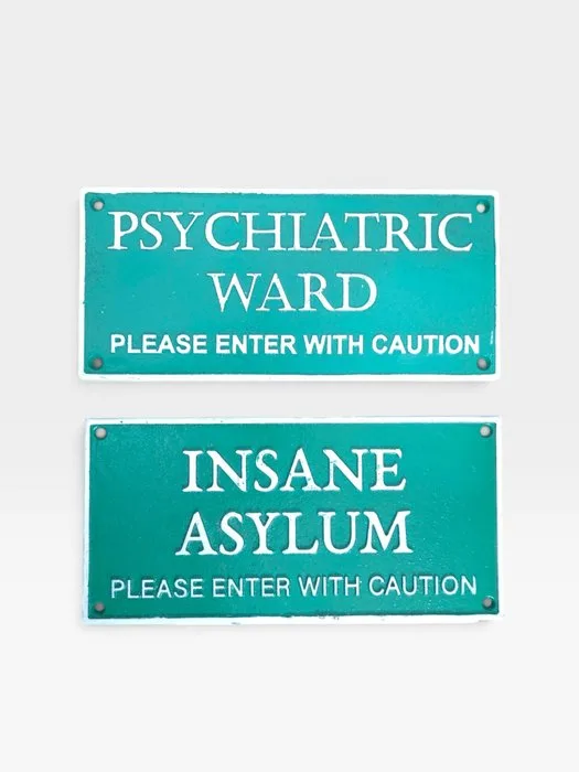 Advertising sign - Two Sign - Cast iron
