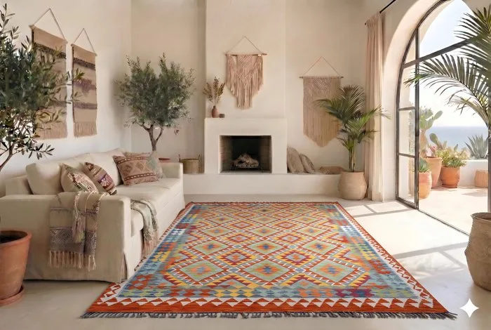 Colorful kilim - unused - Rug - 300 cm - 200 cm - With certificate