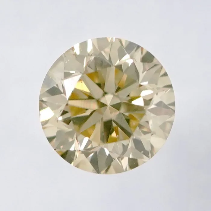 1 pcs Diamond (Natural coloured) - 0.36 ct - Round - Fancy light Orangy Yellow - SI1 - International Gemological Institute (IGI)