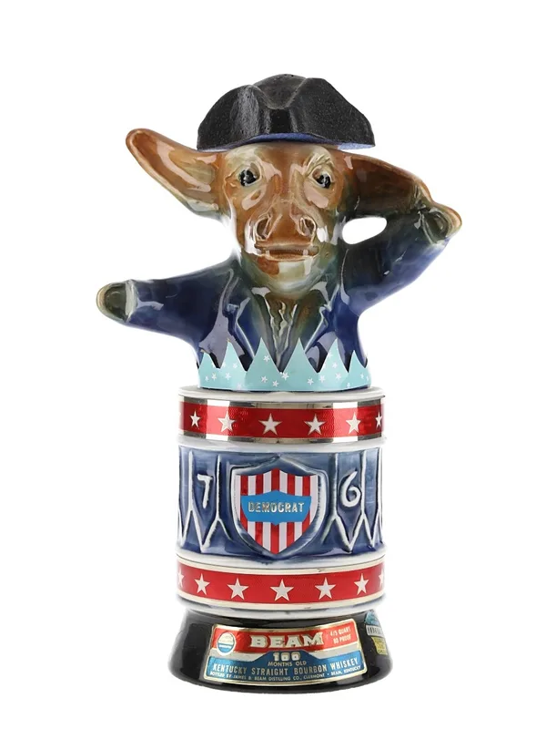 Jim Beam 100 Month Democrat Donkey (1970s Edition) (75cl, 40%)
