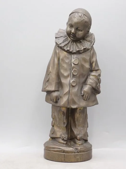 Figure - Child Pierrot - Spelter