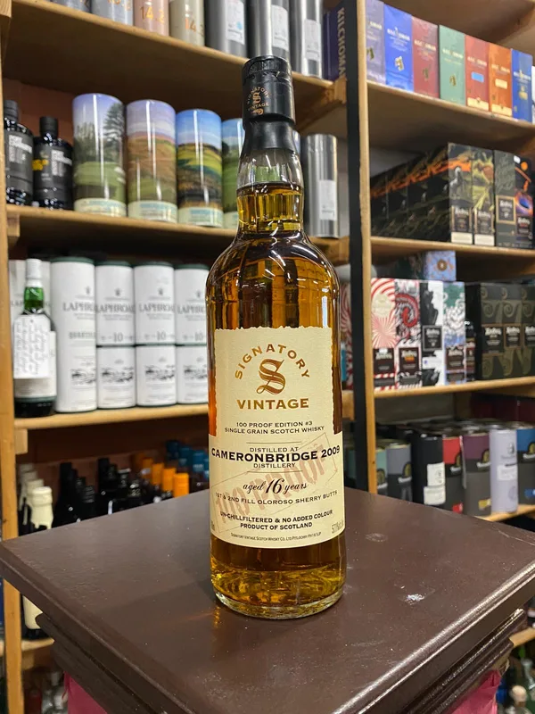 Cameronbridge – 2009 16 Year Old Signatory 100º Proof Edition #3 (70cl, 57.1%)