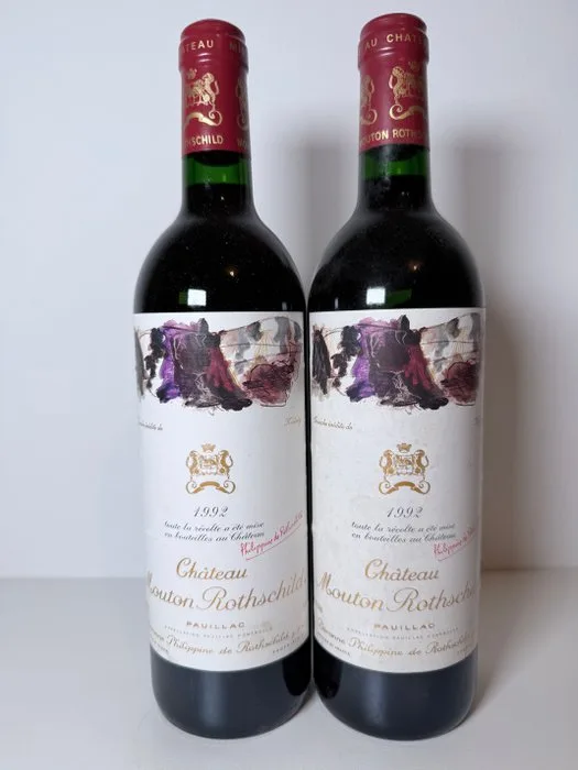 1992 Chateau Mouton Rothschild - Pauillac 1er Grand Cru Classé - 2 Bottle (0.75L)