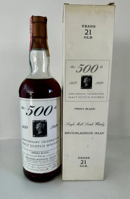 Bruichladdich 21 years old Black Penny - Moon Import - b. 1989 - 75cl