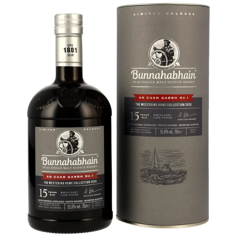 Bunnahabhain – 15 Year Old An Cuan Garbh No.1 White Port Cask Finish (70cl, 51.6%)