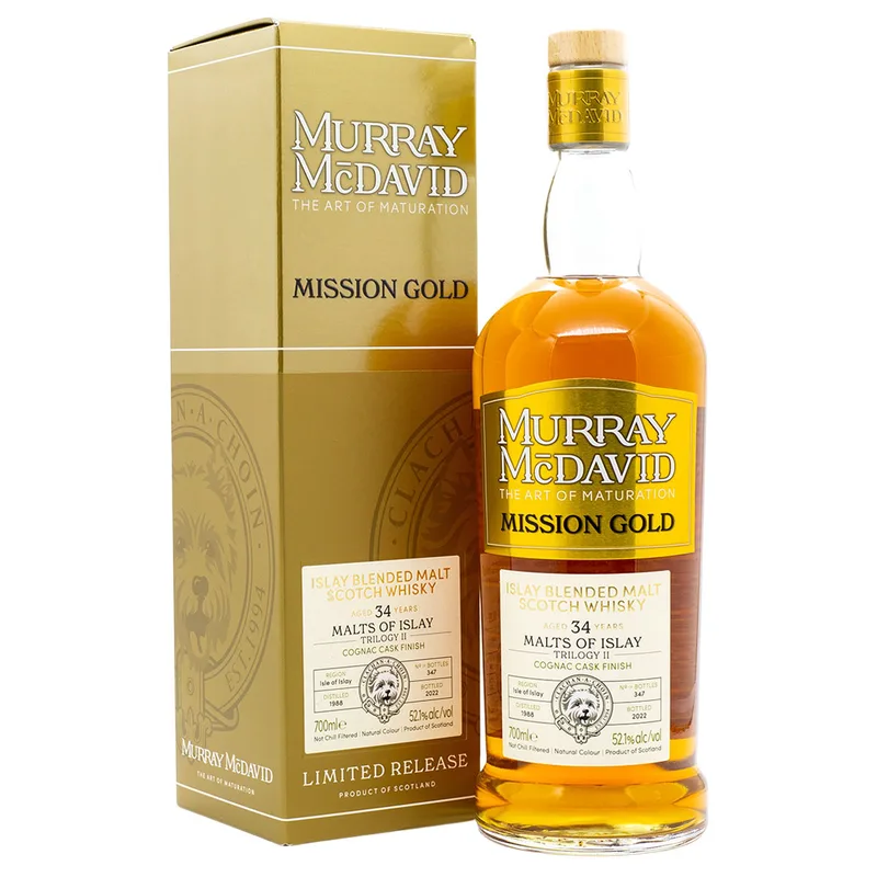 Murray McDavid Malts of Islay Trilogy II 34 Years 1988/2022 Cognac Finish (70cl, 52.1%)