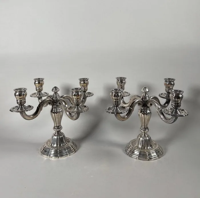 Taperstick - Silver - Style Louis XVI