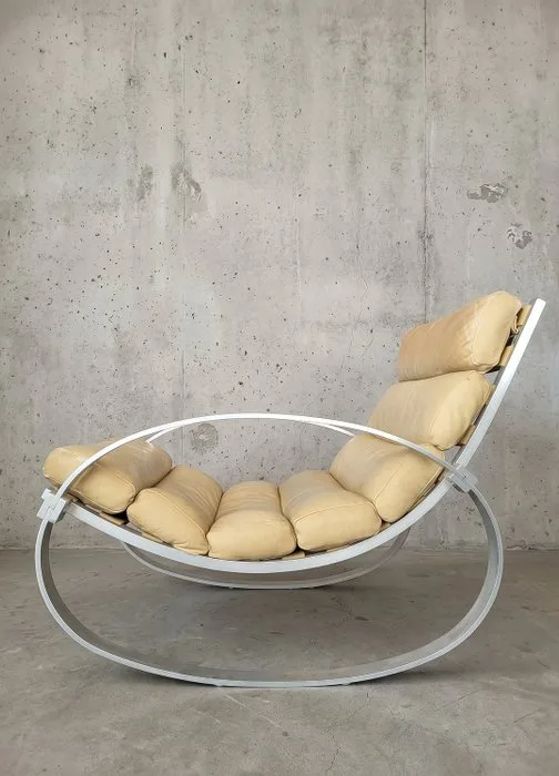 Kaufeld - Hans Kaufeld - Rocking chair - rocking chair - Aluminium, Leather