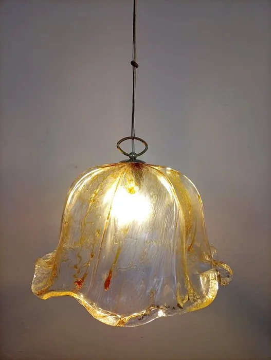 La Murrina - Hanging lamp - Gilt brass, Murano glass