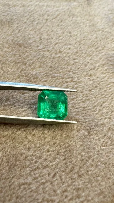 1 pcs Green Emerald - 2.90 ct - International Gemological Institute (IGI) - Top Color 2,90 ct.Emerald