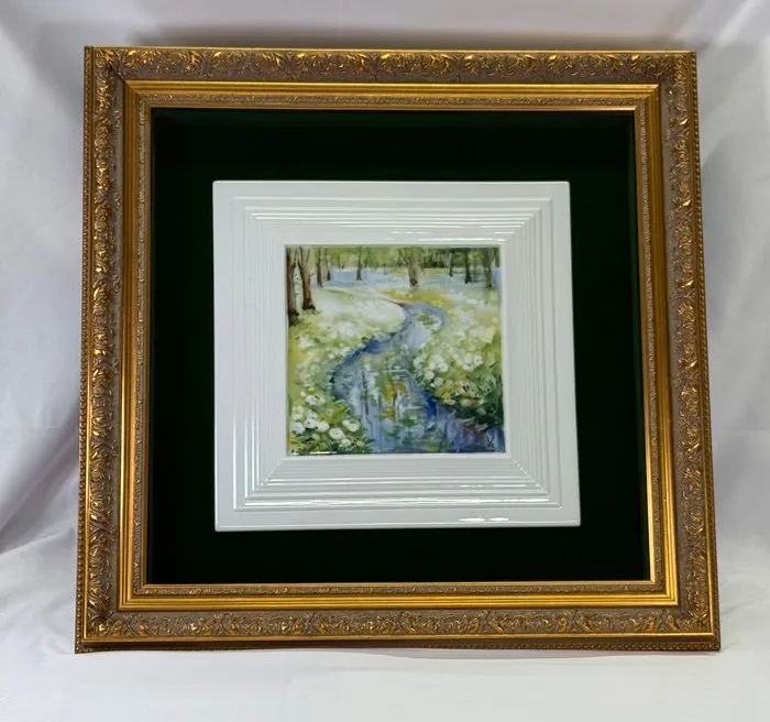 Meissen - Heinz Werner - Wall plate - Four Seasons - Hardpaste porcelain - Plaque "Spring (Frühling)"
