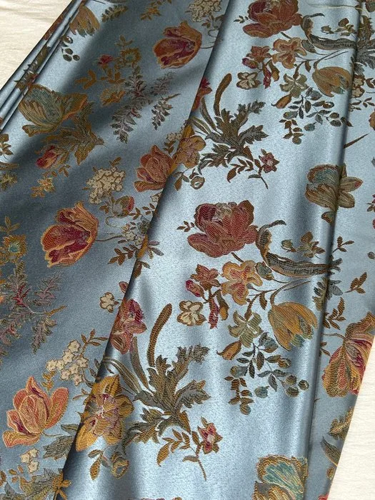 Damask fabric San Leucio blue - 2.80 meters - Textile - 2.8 m - 2.8 m