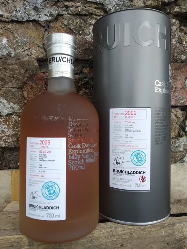 Bruichladdich – 12 Year Old 2009 Micro-Provenance Series Single Cask #1549 Cabernet Sauvignon (70cl)