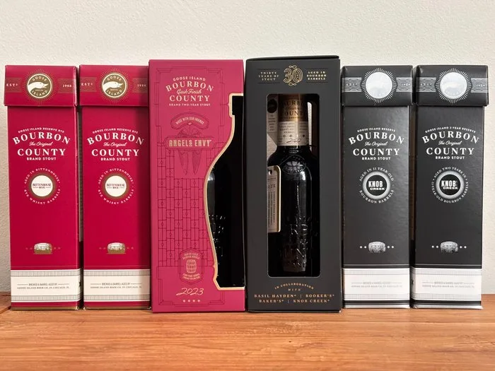 Goose Island - Rye Stout 201, Angels Envy 2023, 30th Anniversary Reserve Stout, Brand Stout 2017 & Reserve 2019 - 50cl - 6 bottles