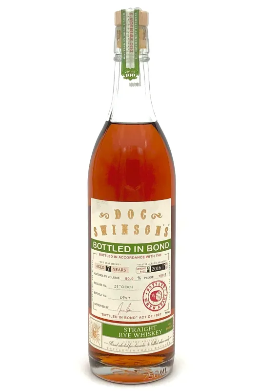 Doc Swinson's 7 Year Old Bottled in Bond Straight Rye Whiskey