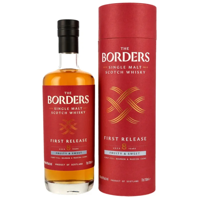 Borders Distillery 8 Year Old First Release - First-Fill Bourbon Barrels (70cl, 46%)
