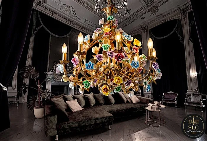 SLC Illumina - MG - Chandelier - FLORENCE 6L - Wrought iron - Chandelier 6Luc