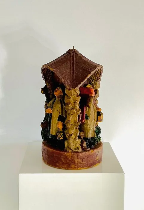 Johann Günter Wachswarenfabrik - Candleholder - Wax - Relief candle