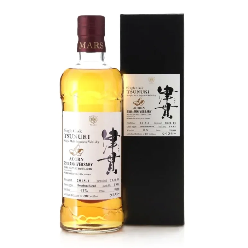 Mars Tsunuki – 2018 6PPM Single Bourbon Cask #T484 Acorn 25th Anniversary