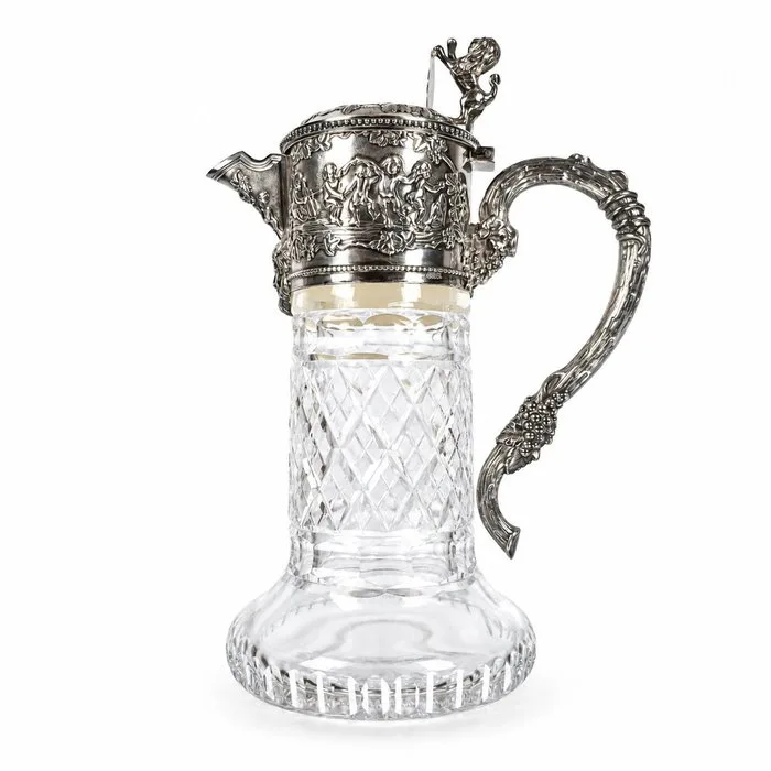 Topazio (attr.) - Decanter - 'Claret jug' -.925 silver