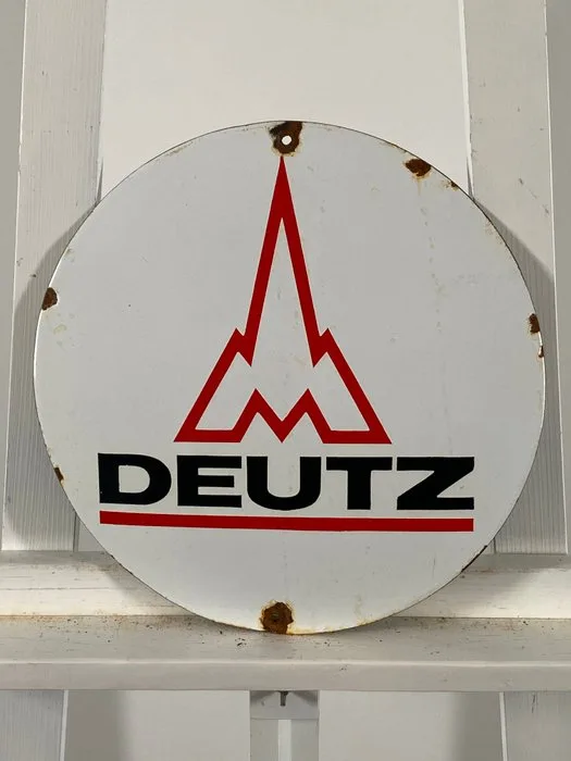 DEUTZ - Enamel sign - Ø30cm - Made of thick steel sheet and enamel