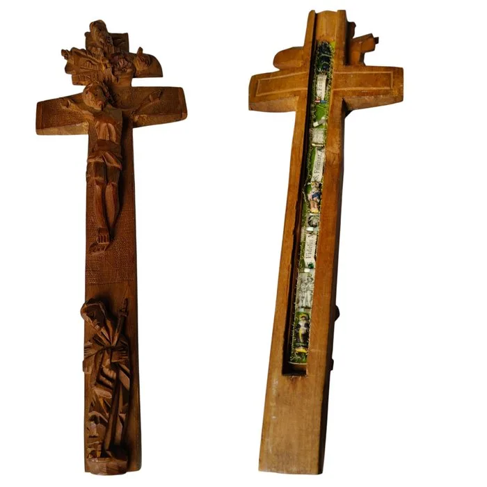 Reliquary - Wood, Santa Felicita -San Fedele M.- San Fausto M. - 1920-1930 - Reliquary Cross