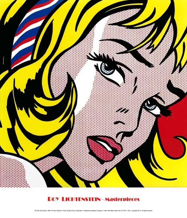 Roy Lichtenstein, after - Girl with Hair Ribbon, 1965 - Big Size XL - Modern Offset license print