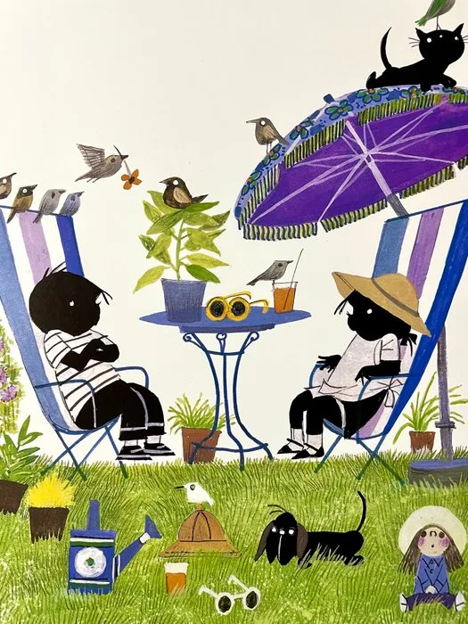 Fiep Westendorp (1916-2004) - "Jip en Janneke in the garden" (1993)