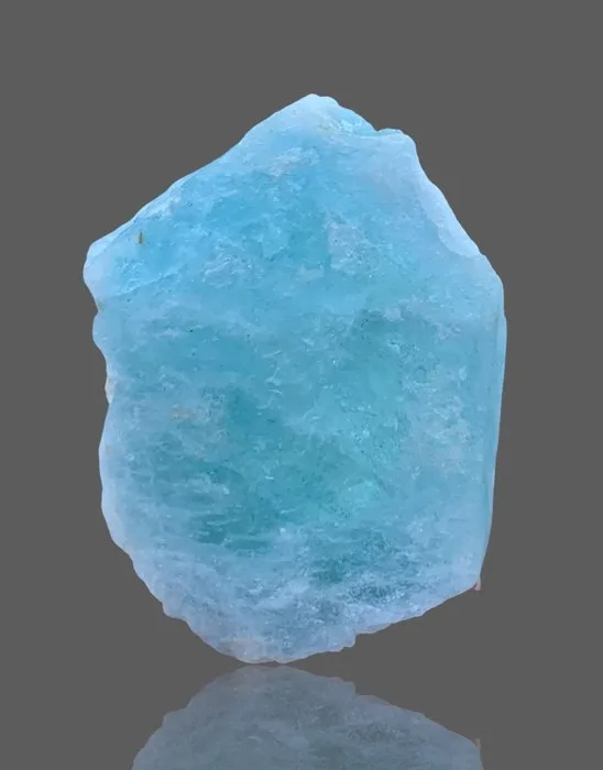 Aquamarine Crystal Fully Terminated Rare Shape Intense Blue Color 510 Carat Crystal - Height: 60 mm - Width: 40 mm- 102 g - (1)