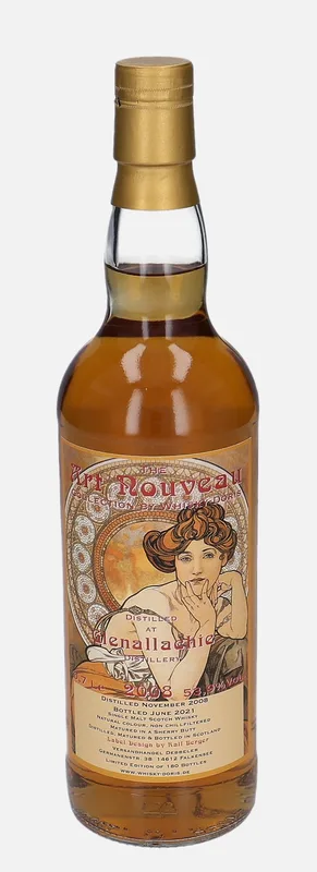 Glenallachie – 2008 Whisky - Doris Art Nouveau (70cl, 53.9%)