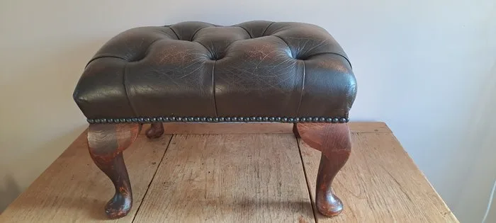 Pouffe - Wood/Leather